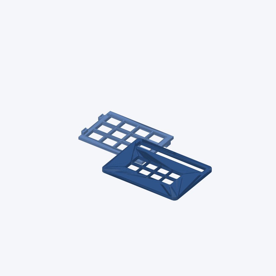 Actual STL model preview: AAC tablet keyguard concepts