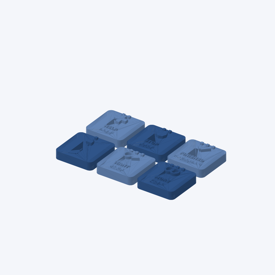 Actual STL model preview: Word & communication tiles